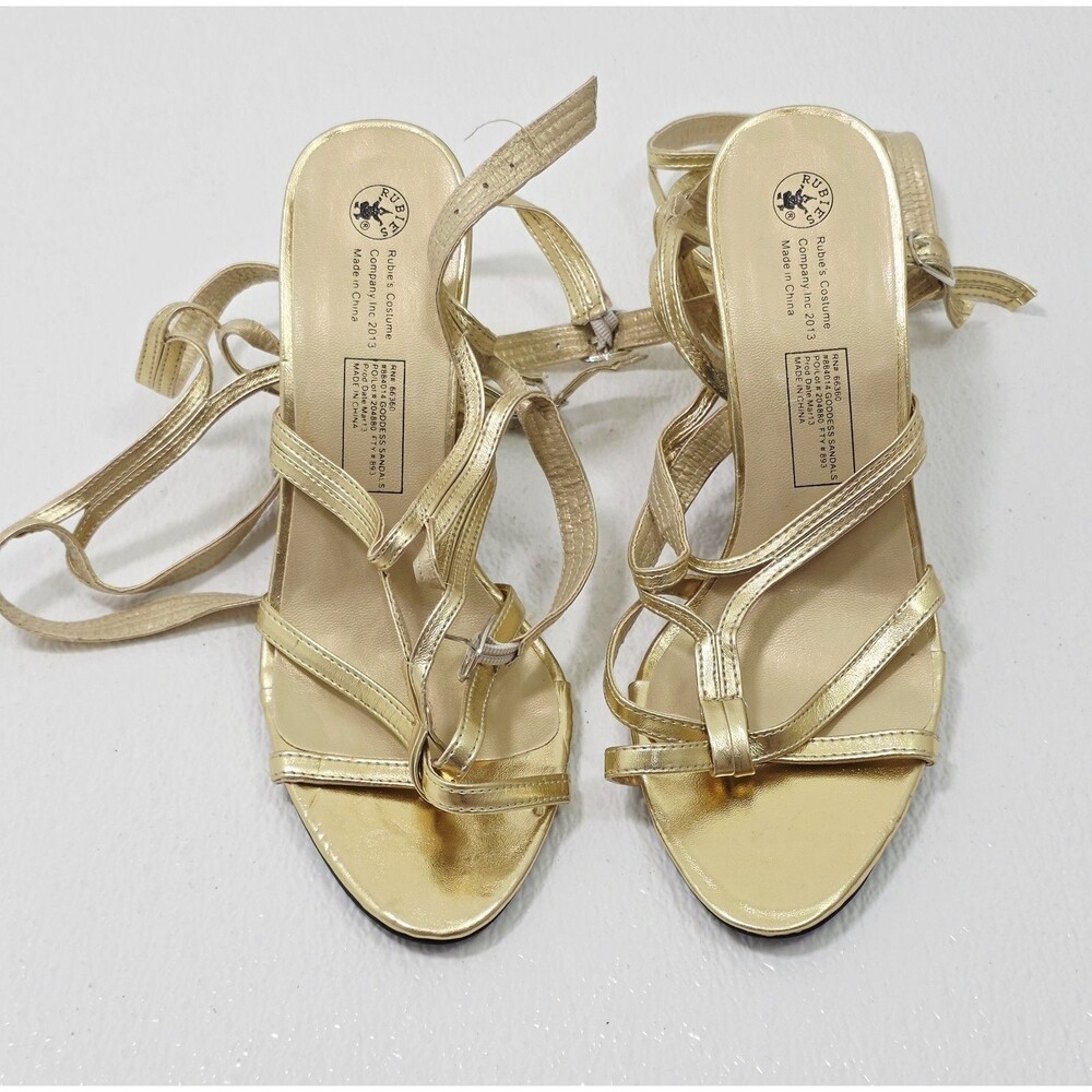 Secret Wishes Women's 3" Heel Roman Goddess Grecian Costume Sandals Size 9 Large